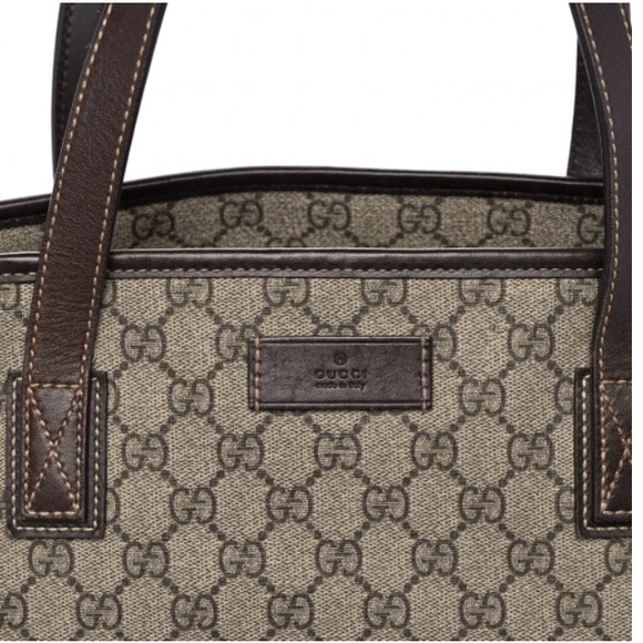 GG Supreme Monogram Gucci Zippered Shopping Tote - Picture 10 of 15